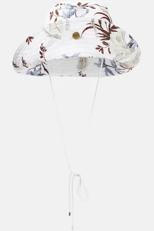 Erdem Chapeau bob en lin mélangé à fleurs
