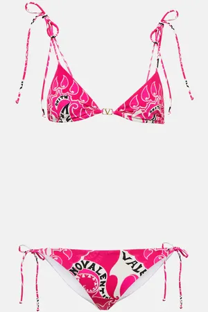 VALENTINO Bikini triangle imprimé