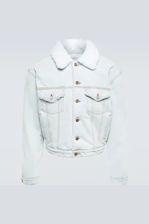 ERL Veste en jean et shearling synthétique
