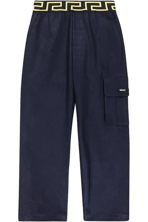 VERSACE Pantalon droit Greca en coton