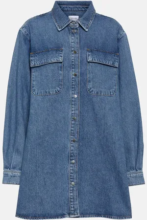 Frame Robe chemise en denim de coton