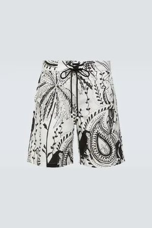 Alanui Short imprimé en coton et lin