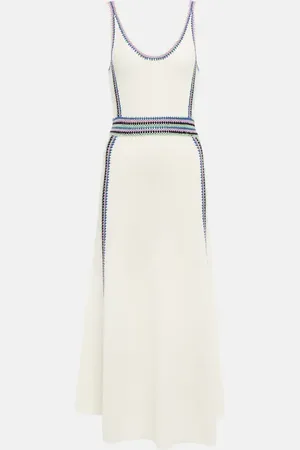 Chloé Chloé Robe longue brodée en laine