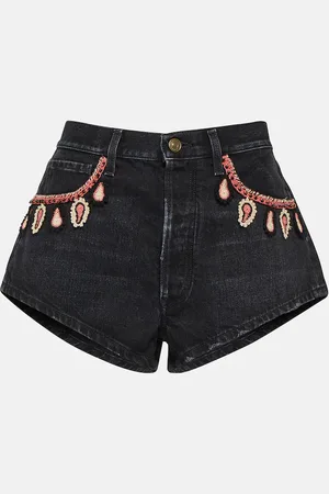 Alanui Short brodé en jean