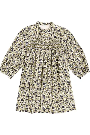 BONPOINT Robe Tamsin en velours côtelé à fleurs
