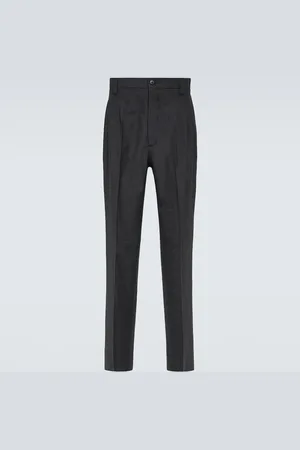 VISVIM Pantalon McCloud Slacks Santome en laine, lin et soie