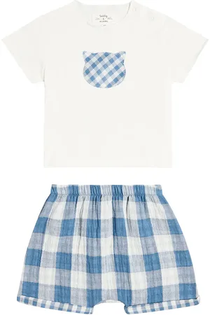 Il gufo Bébé – Ensemble t-shirt et short en coton