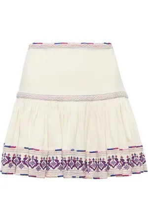 Marant Etoile Mini-jupe Tyruss brodée en coton