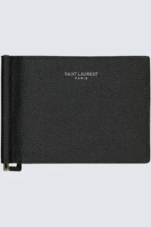 Saint Laurent Portefeuille en cuir grainé
