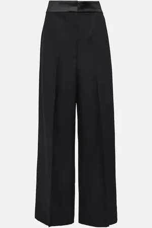 Khaite Pantalon ample Banton en laine mélangée