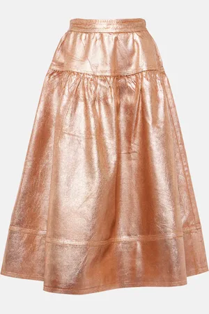 ULLA JOHNSON Jupe midi Astrid en jean