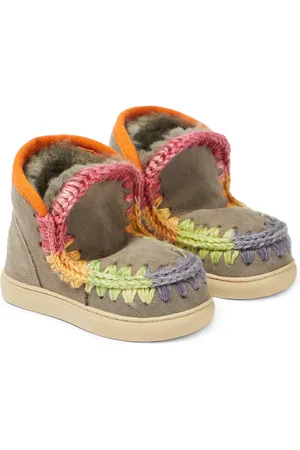 Mou Baskets en daim et crochet