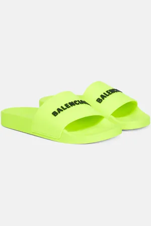 Claquette jaune online fluo