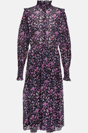 Marant Etoile Robe midi Galoa en coton à fleurs