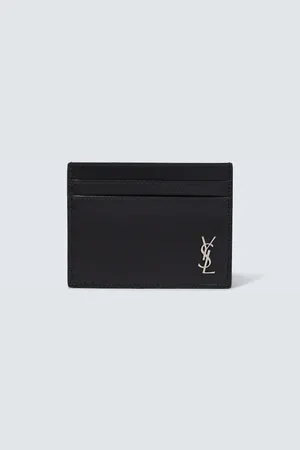 Saint Laurent Porte-cartes Tiny Cassandre en cuir