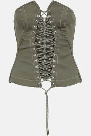 DION LEE Top Corset en coton