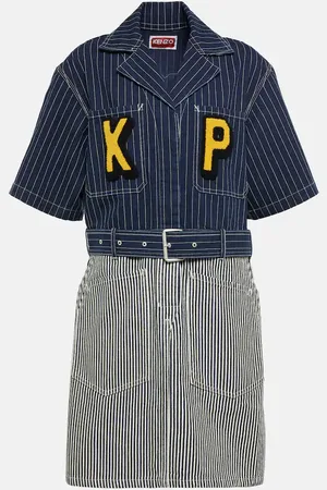 Kenzo Robe rayée en jean