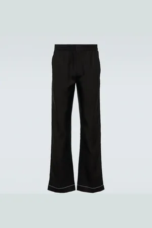 Prada Pantalon évasé en soie