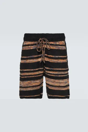 THE ELDER STATESMAN Short Phantom rayé en cachemire et coton