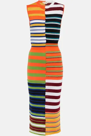 Marni Robe midi rayée en laine