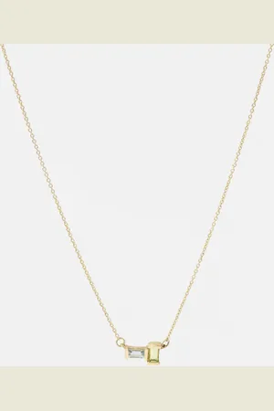 Aliita Collier Tu Y Yo en or 9 ct et pierres précieuses