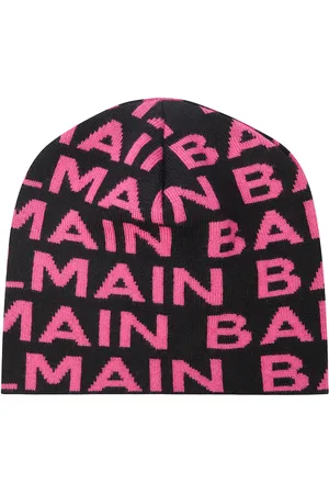 Balmain Bonnet en laine vierge à logo