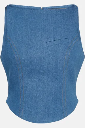AYA MUSE Top raccourci Colia en jean
