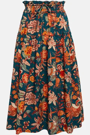ULLA JOHNSON Jupe midi Kyra en coton à fleurs