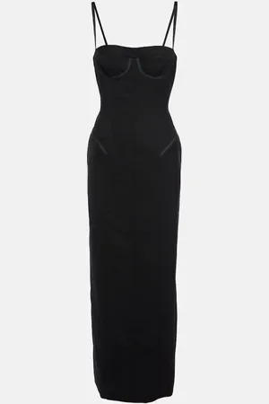 Thom Browne Robe longue en laine et soie