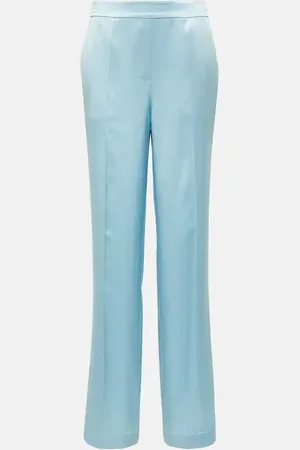 Joseph Pantalon droit Tova en satin de soie