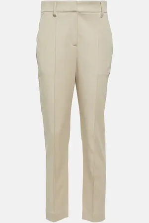 Brunello Cucinelli Pantalon slim en coton mélangé