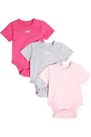 OFF-WHITE Bébé – Set de 3 bodys en coton