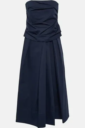 CO Robe midi en ton et soie