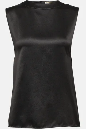 Saint Laurent Top en satin de soie