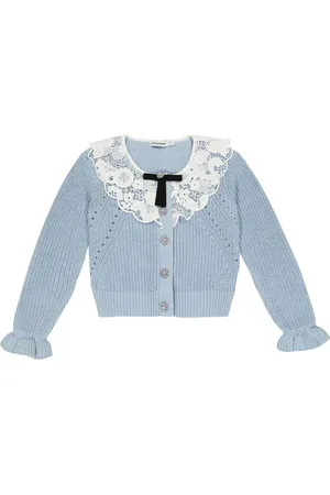 Self-Portrait Cardigan en coton et laine