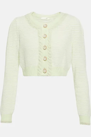 LOVESHACKFANCY Cardigan raccourci Twain en coton mélangé