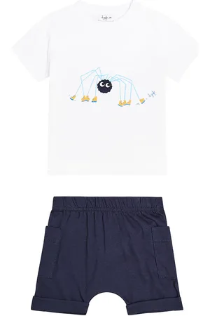 Il gufo Bébé – Ensemble t-shirt et short en coton