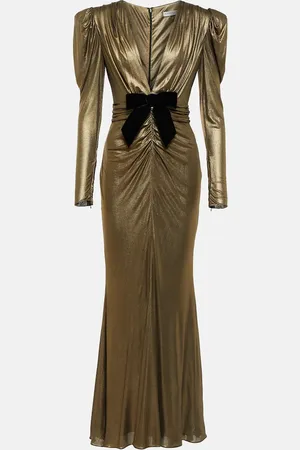 Alessandra Rich Robe longue métallisée à ornements
