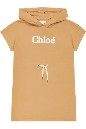Chloé Chloé Kids Robe sweat-shirt en coton à logo