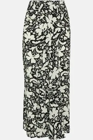 Stella McCartney Jupe midi imprimée en soie