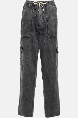 Marant Etoile Pantalon droit Viamao à taille haute en coton