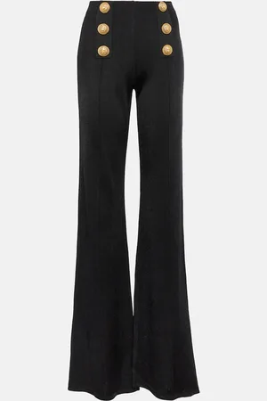 Balmain Pantalon évasé à taille haute