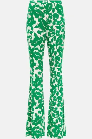 Diane von Furstenberg Pantalon évasé Brooklyn à fleurs