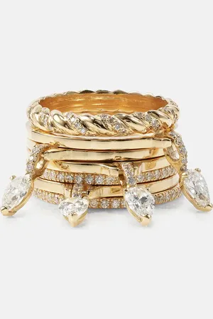 Rainbow K Bagues Drop Alliances en or 18 ct et diamants