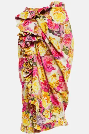 DRIES VAN NOTEN Jupe midi Sina imprimée en coton