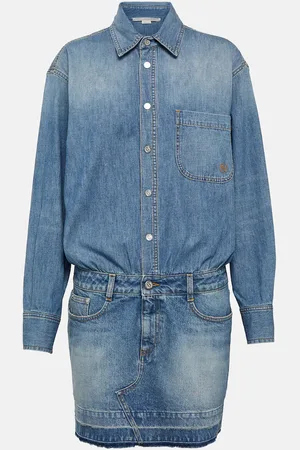 Stella McCartney Robe chemise en jean
