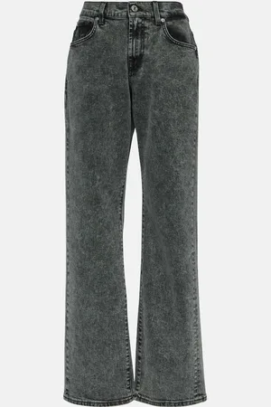 7 for all Mankind Jean droit à taille basse