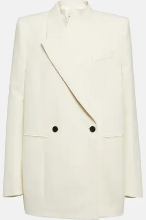 Khaite Veste de smoking Malek rayée en coton