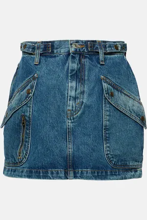 RE/DONE Mini-jupe Racer en jean