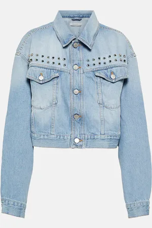 Alessandra Rich Veste en jean à ornements
